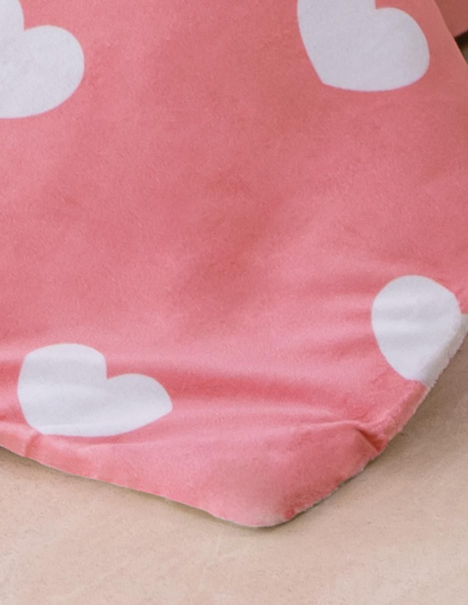 Cobertor Acolchado Ultracálido Love estampado texturizado