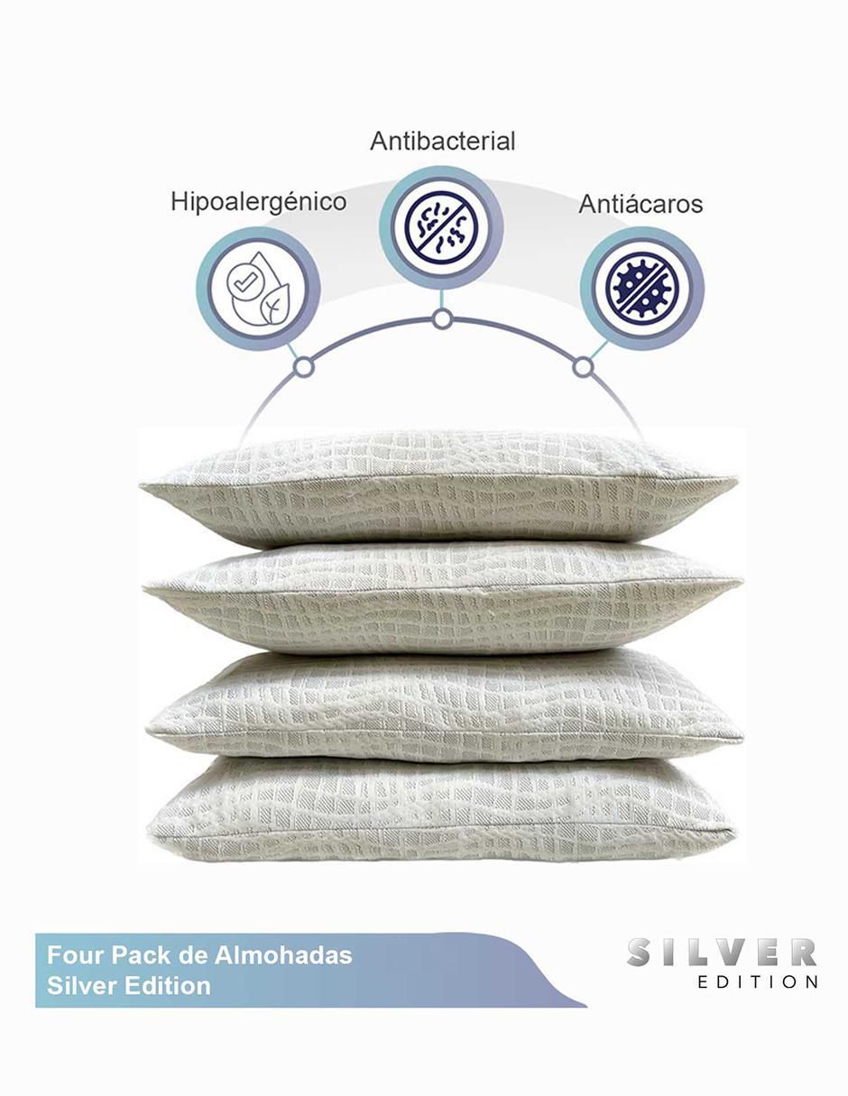 Set de almohada Four Pack Silver Estándar y Jumbo firmeza media 2