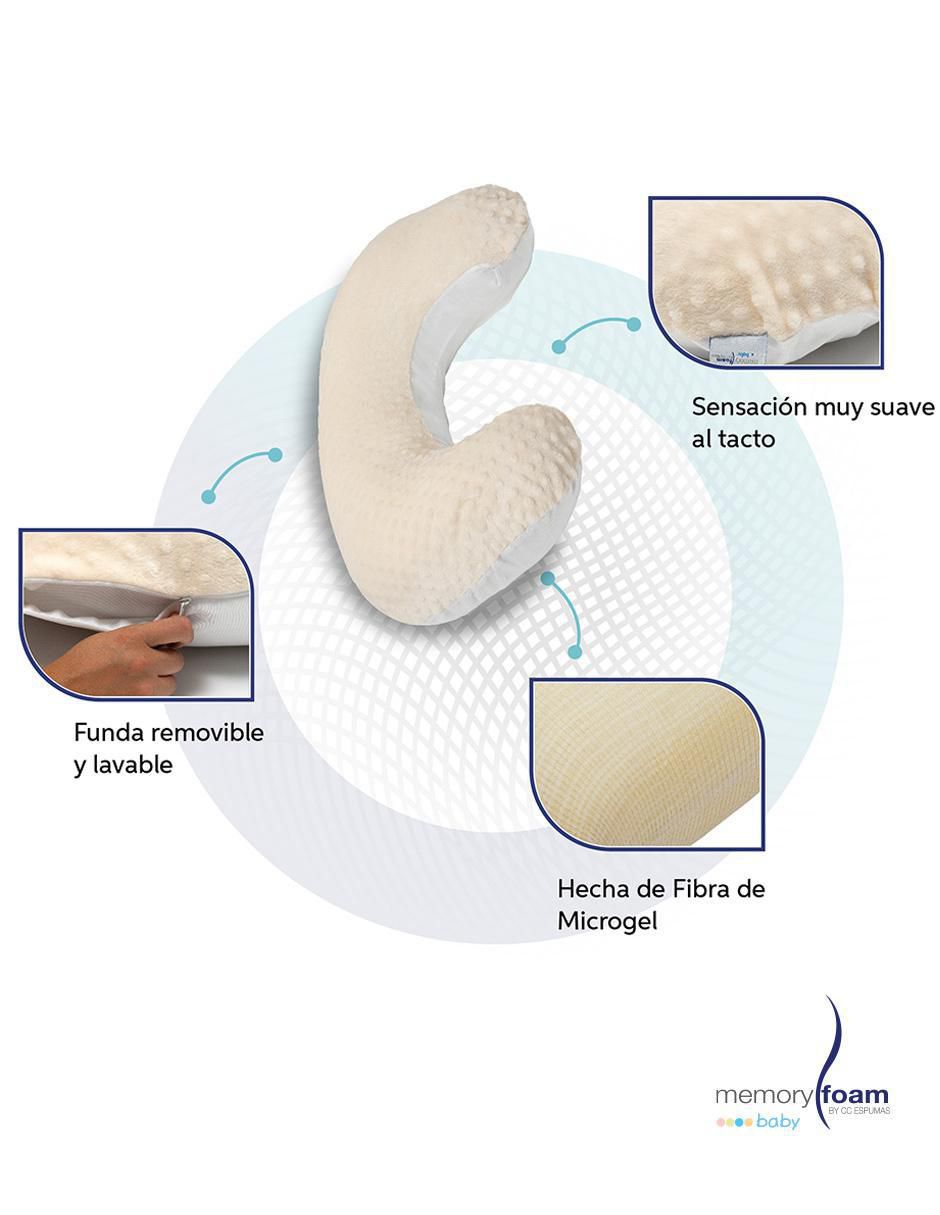 Almohada de lactancia Memory Foam Baby firmeza media