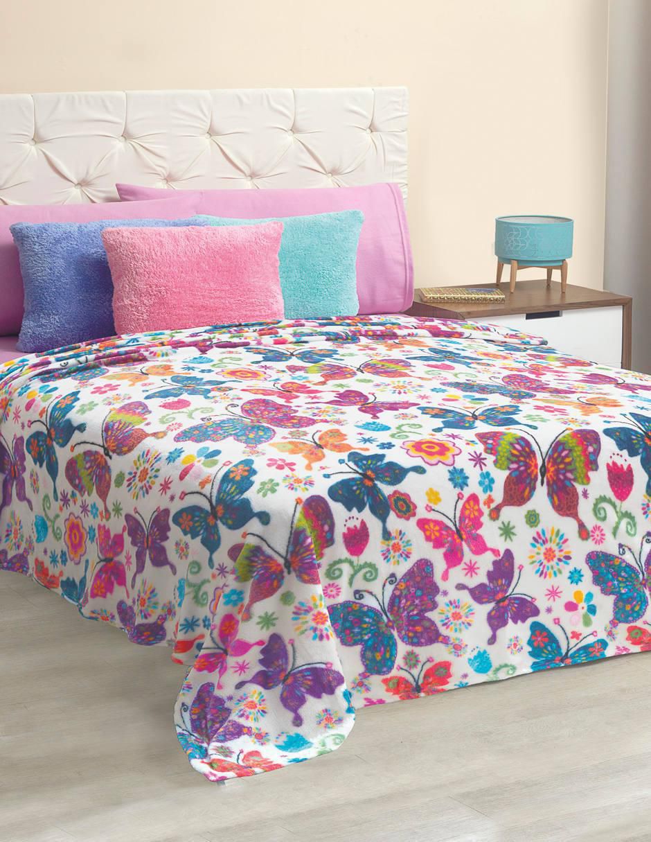 Cobertor estampado floral