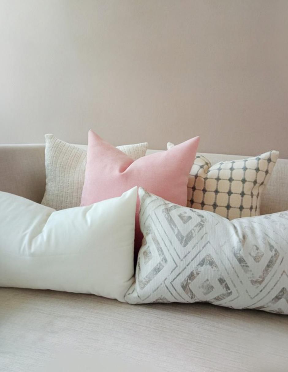 Set de cojín decorativo Pink White 2