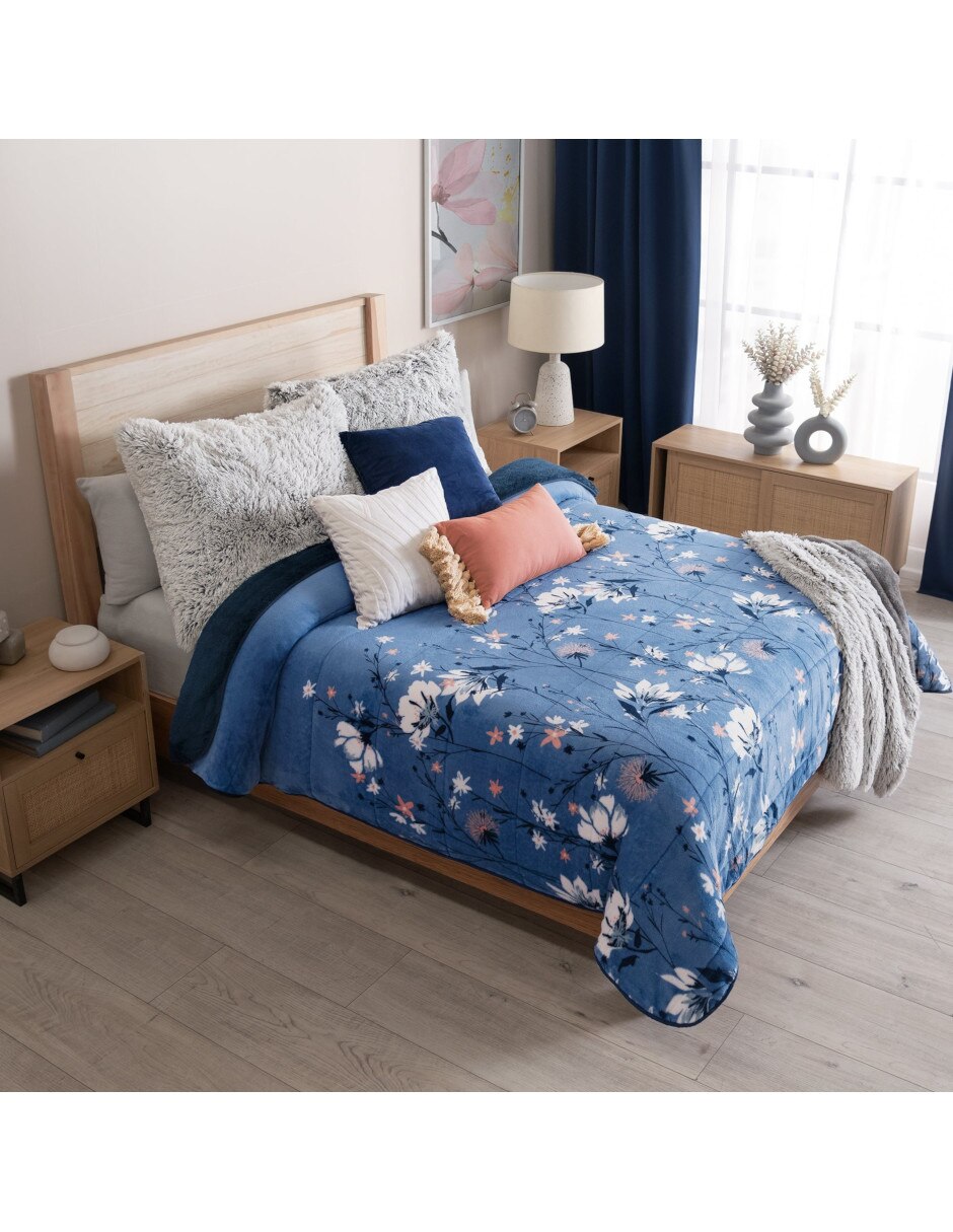 Cobertor estampado floral 1