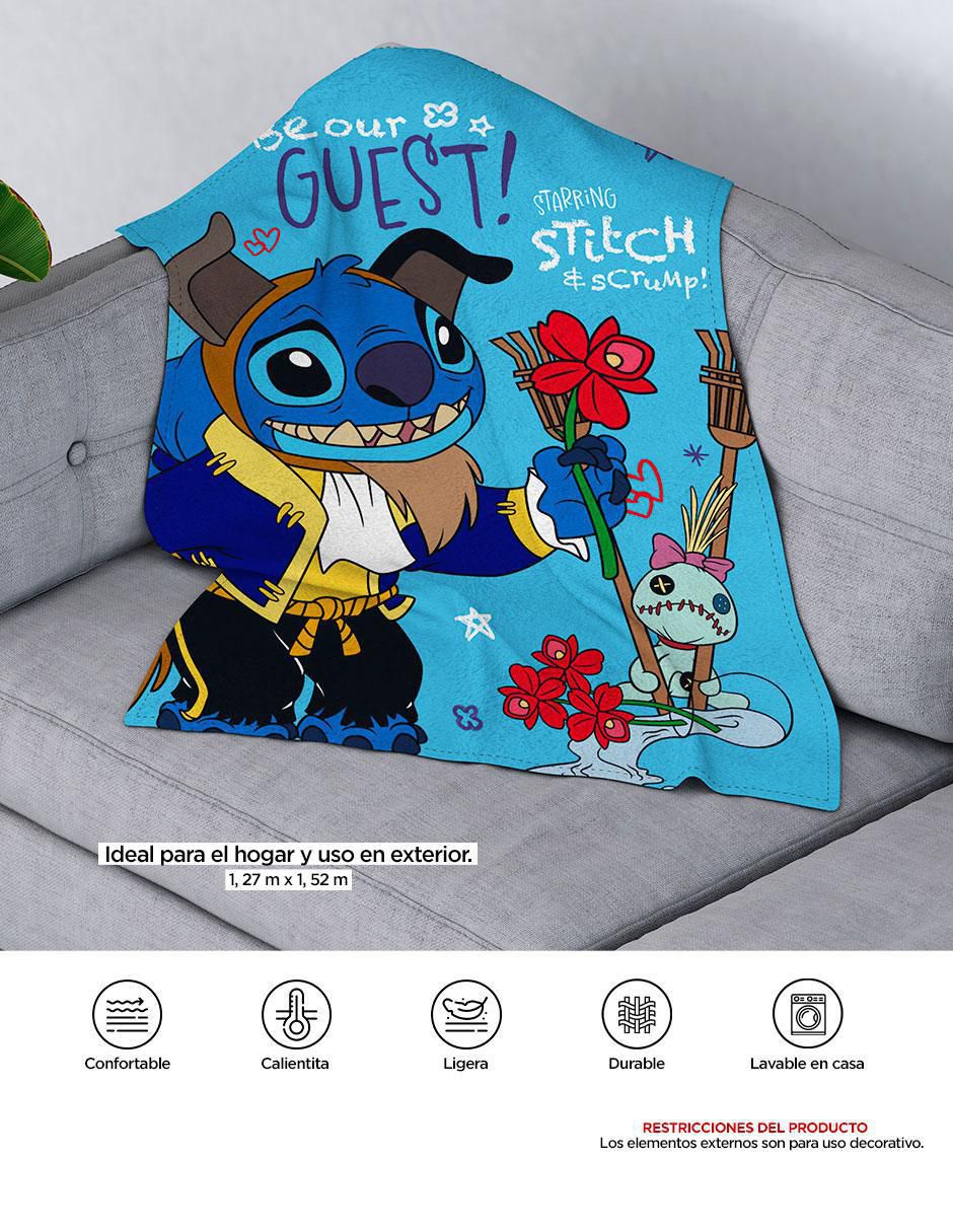 Cobertor Stitch Stitch flores estampado infantil 6