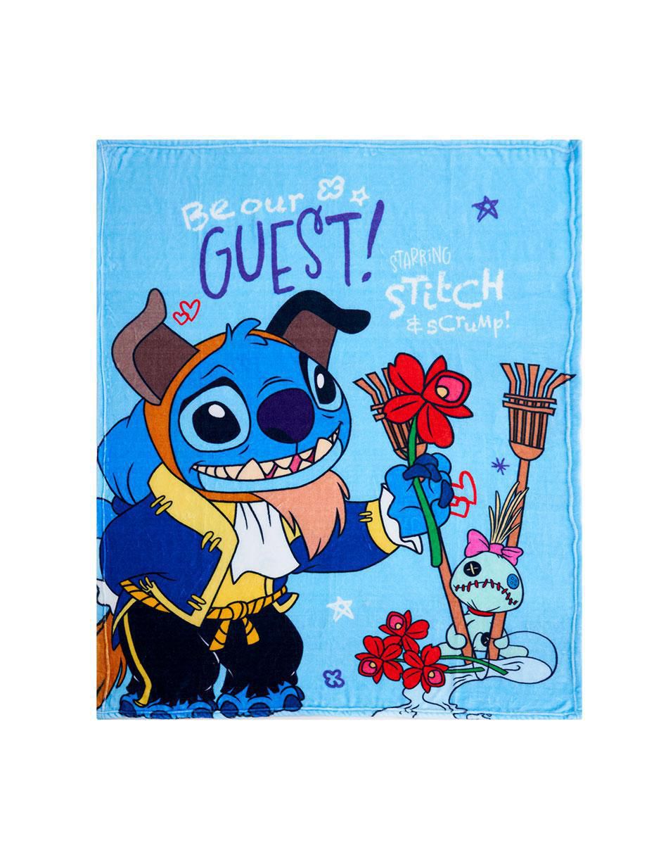 Cobertor Stitch Stitch flores estampado infantil 3