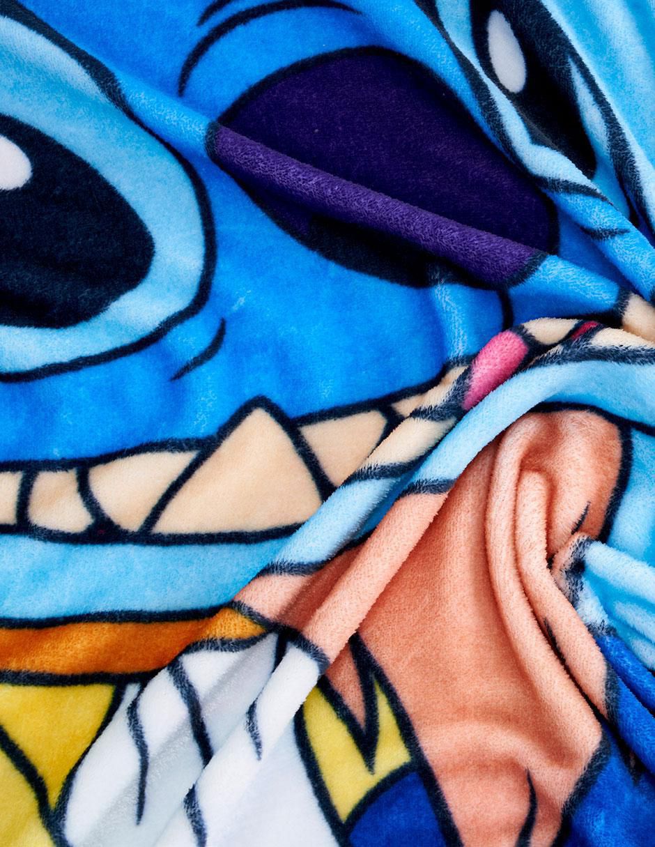 Cobertor Stitch Stitch flores estampado infantil 4