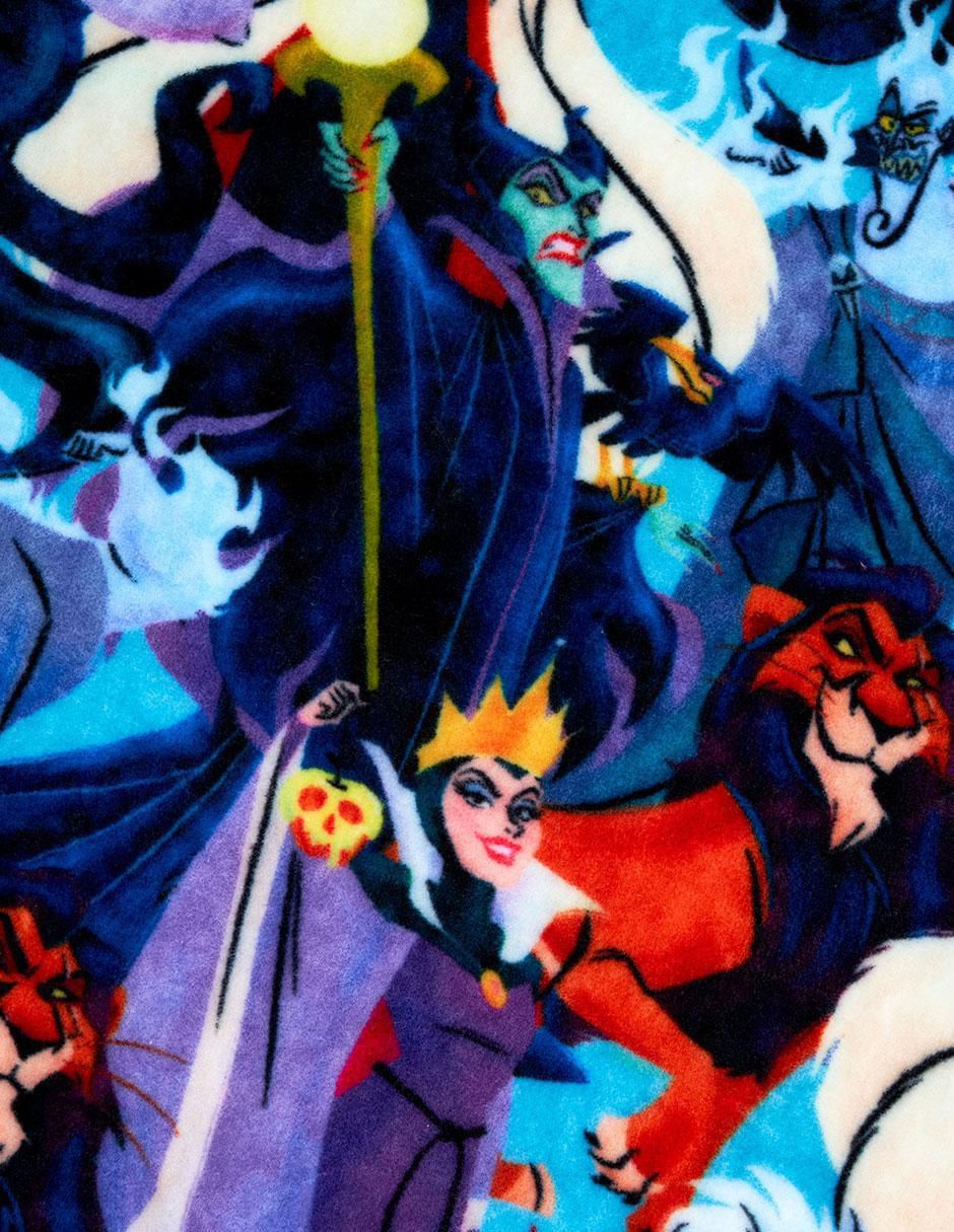 Cobertor Villains Disney Villanos pura maldad estampado infantil 3