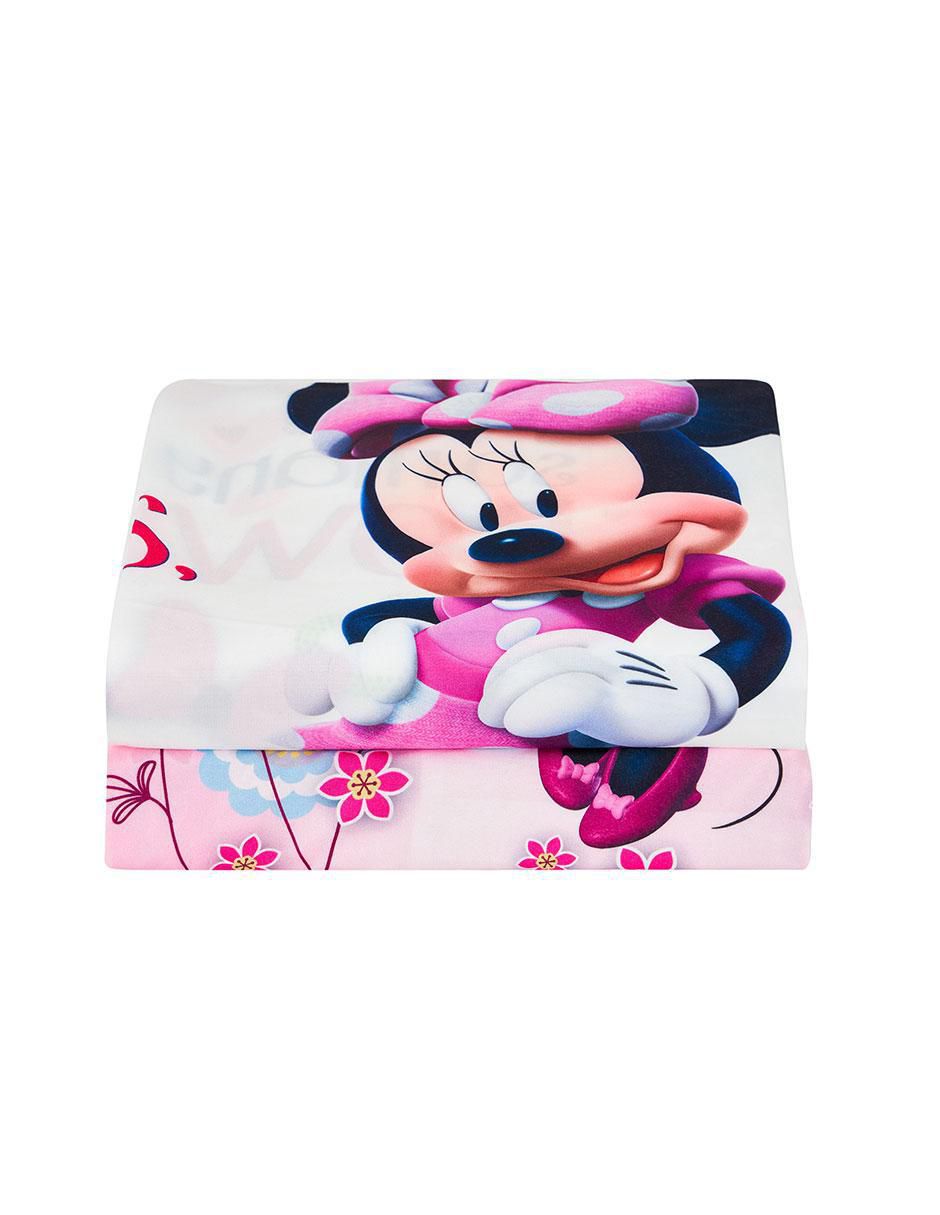 Juego de sábanas de microfibra Minnie Flores 2