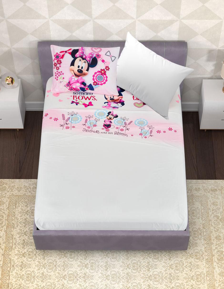 Juego de sábanas de microfibra Minnie Flores 3