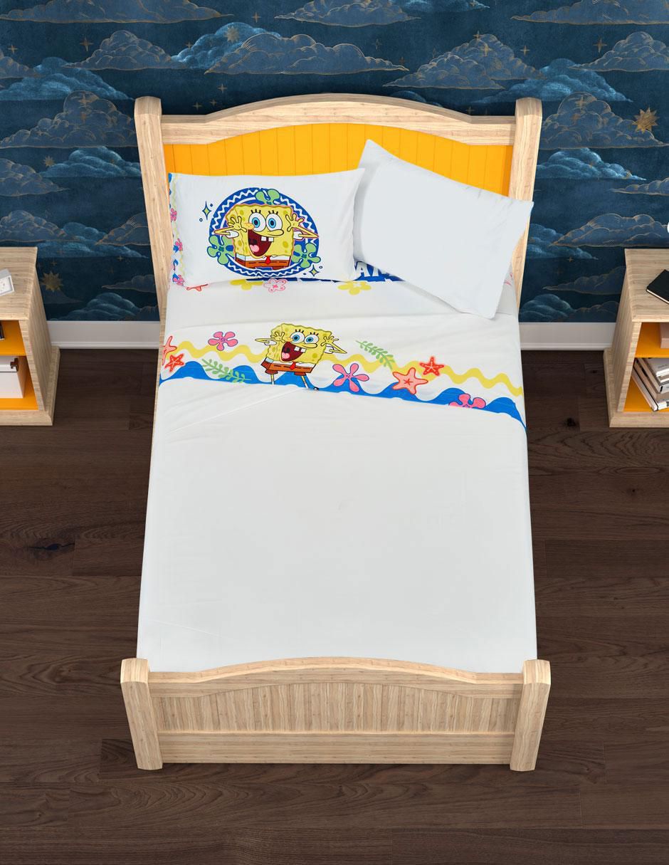 Juego de sábanas de microfibra Bob Esponja 2
