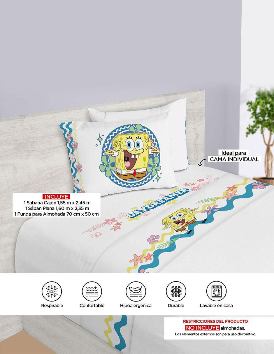 Juego de sábanas de microfibra Bob Esponja 4