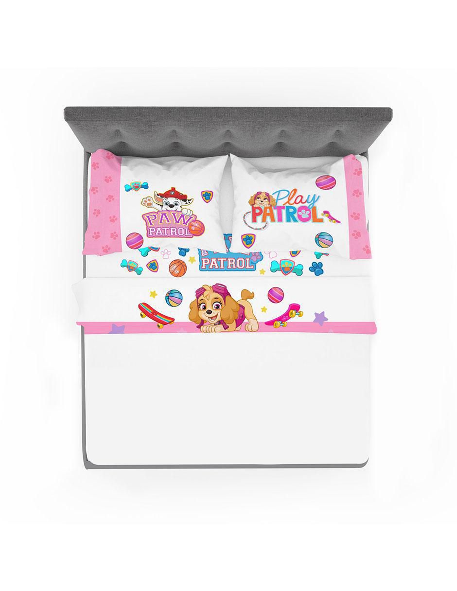 Juego de sábanas de microfibra Paw Patrol Flores 3
