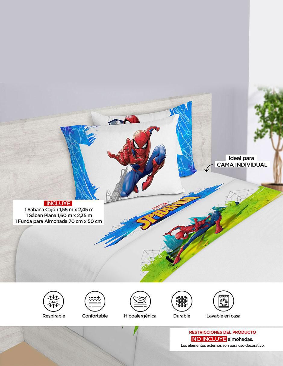 Juego de sábanas de microfibra Spider Man Ataque 4
