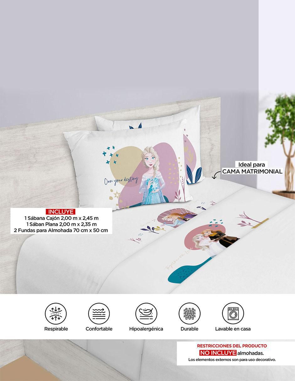 Juego de sábanas de microfibra Frozen Compañeras 2