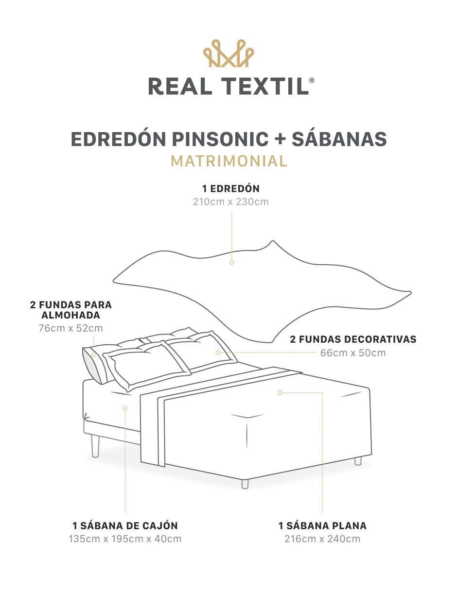 Set edredón real textil pinsonic sin temática