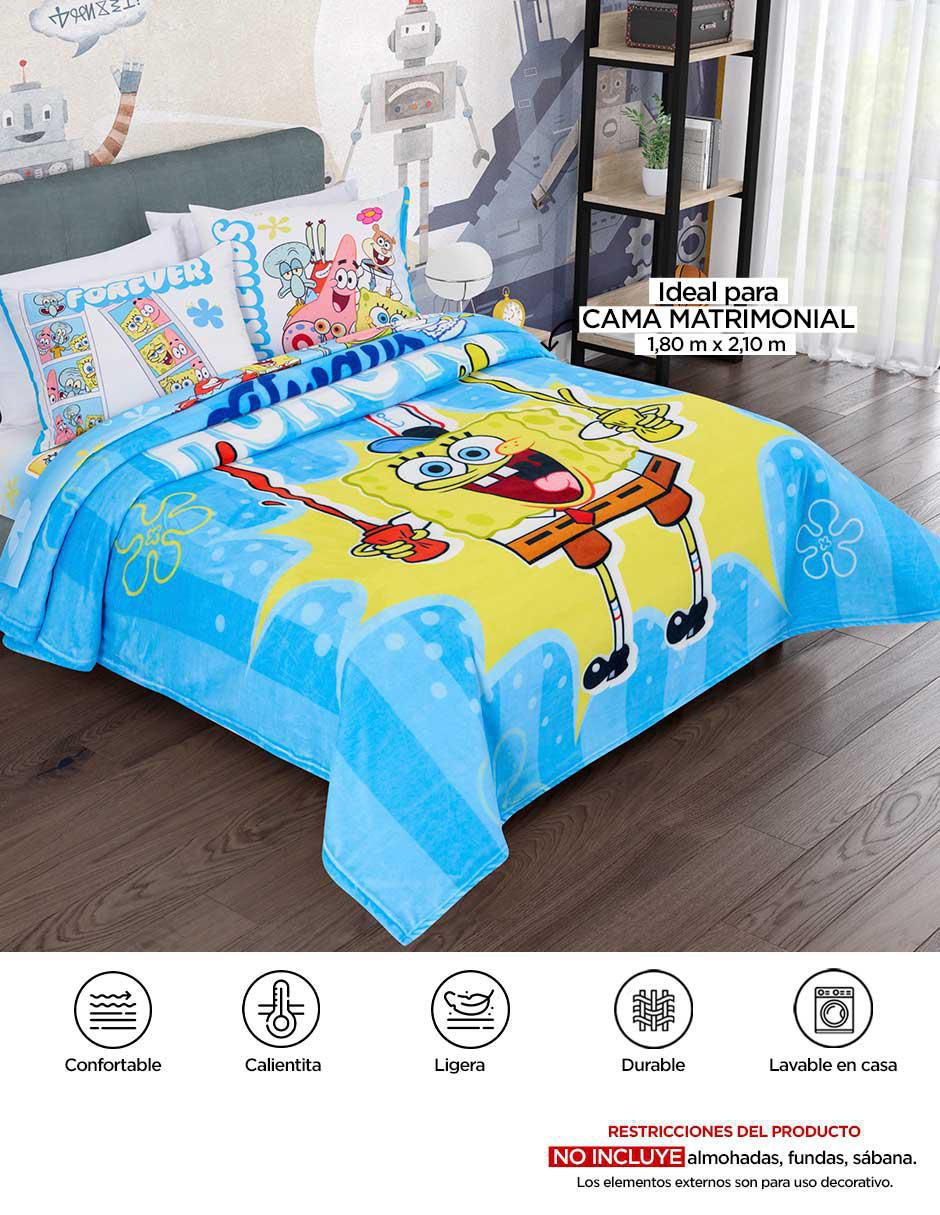 Cobertor Bob Esponja Serenity Matrimonial 2