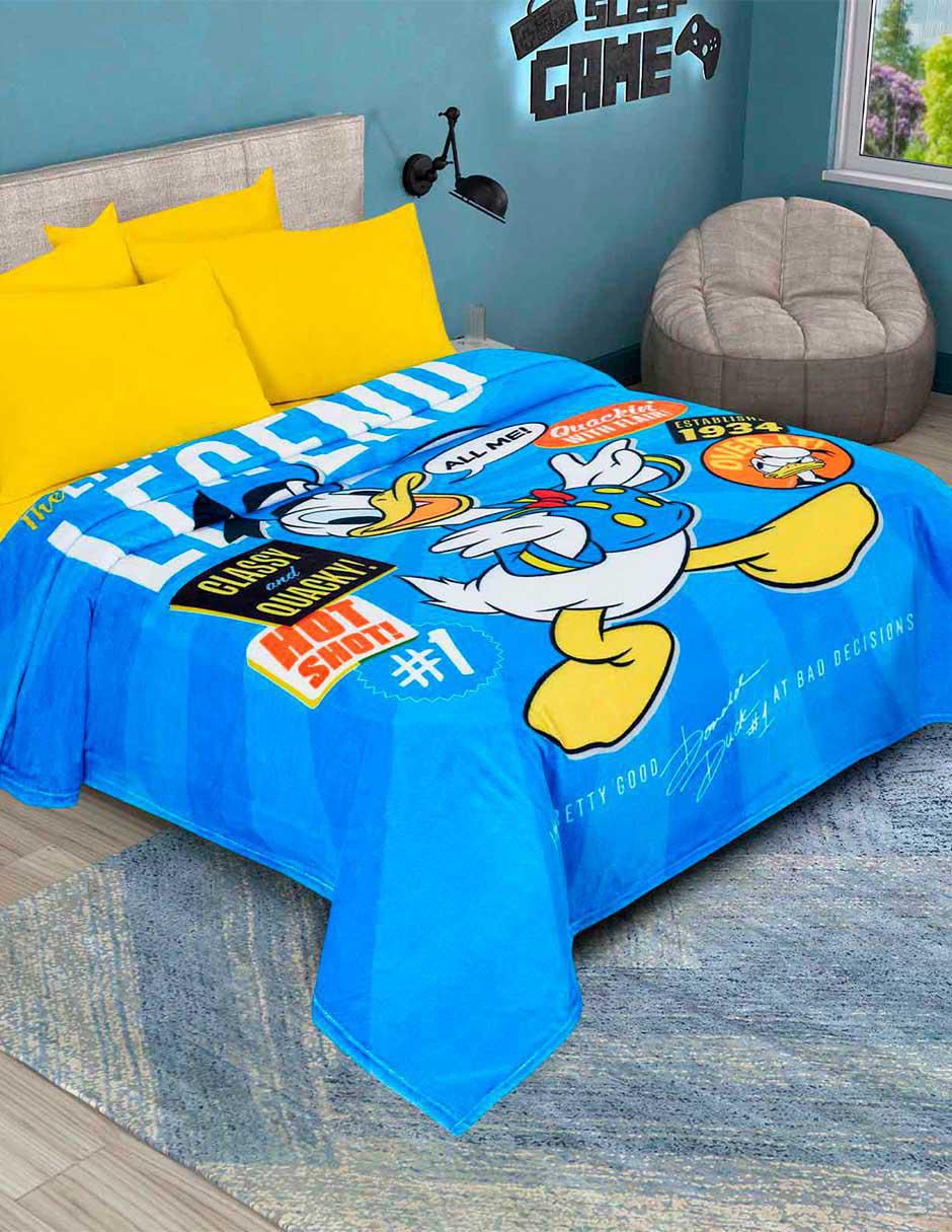 Cobertor Donald Duck Serenity Matrimonial Hot Blue 2