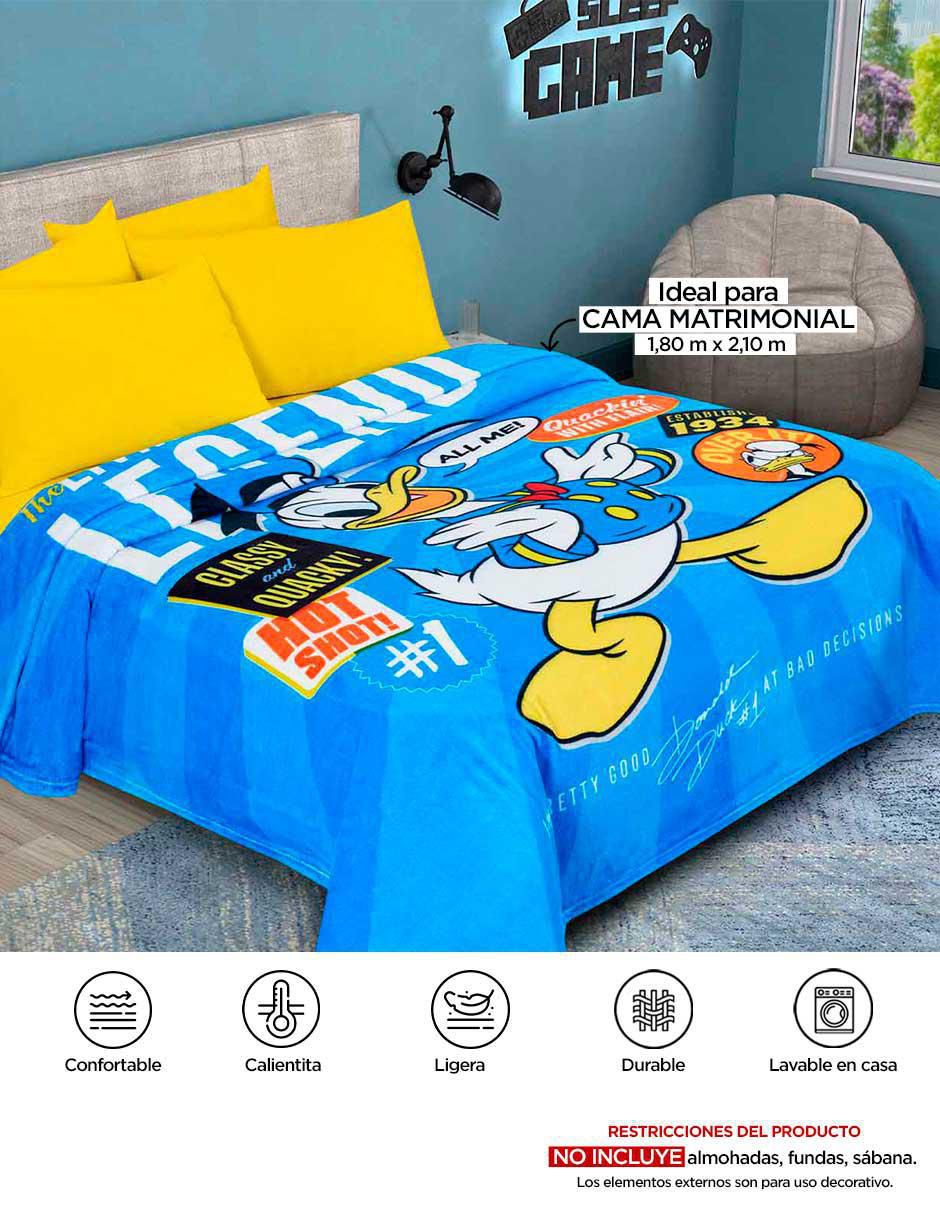 Cobertor Donald Duck Serenity Matrimonial Hot Blue 5