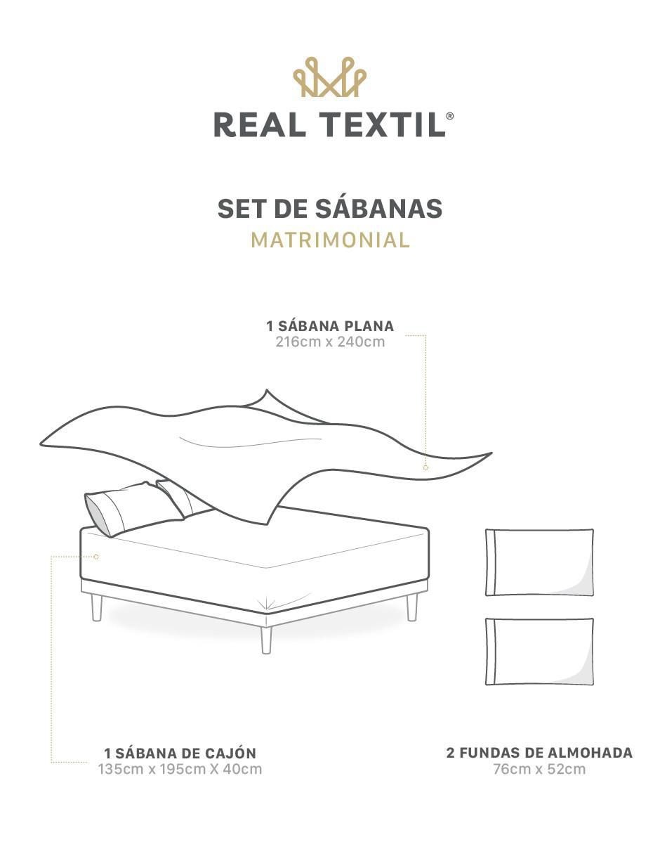 Juego de sábanas "de" microfibra real textil 2000 collection