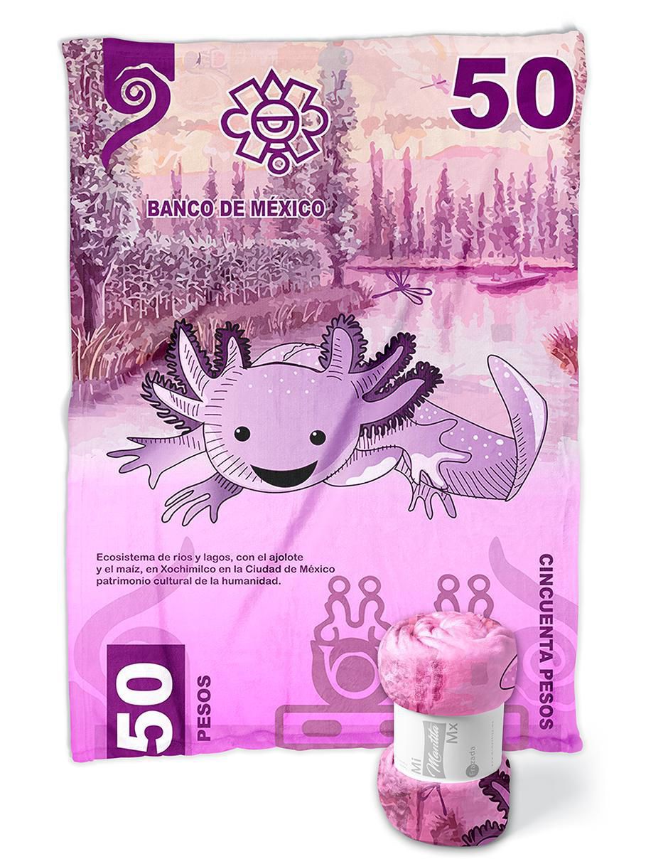 Frazada ajolote ajolote billete de 50 ajolopesos 4
