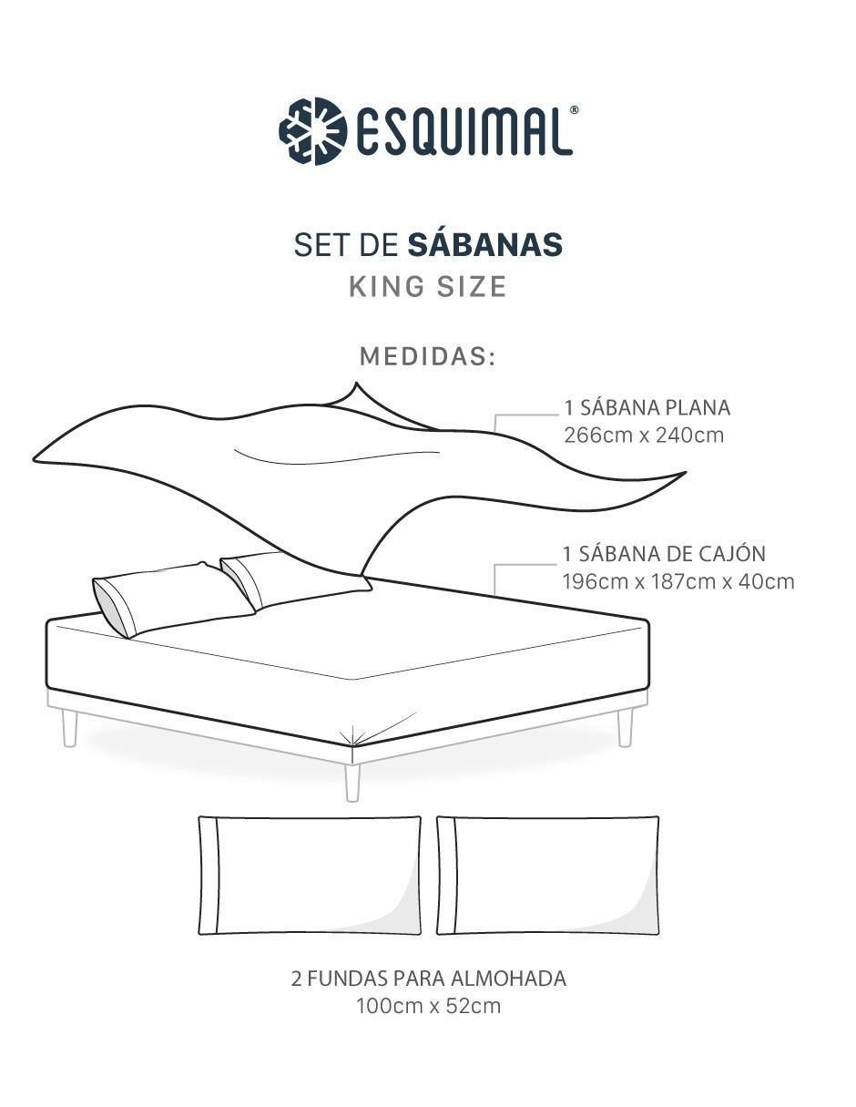 Juego de sábanas de microfibra Esquimal Verano