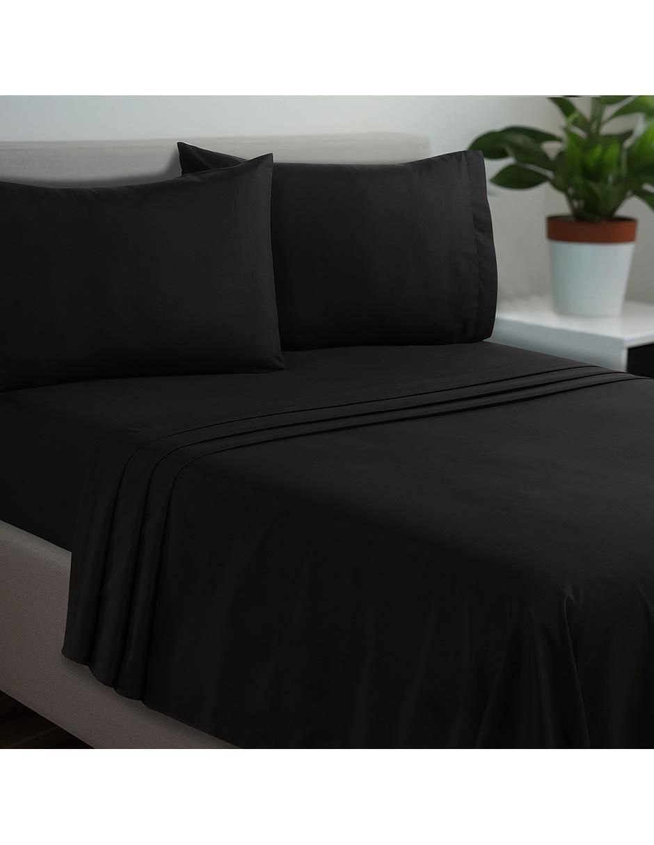 Juego de sábanas de microfibra Sumie Black