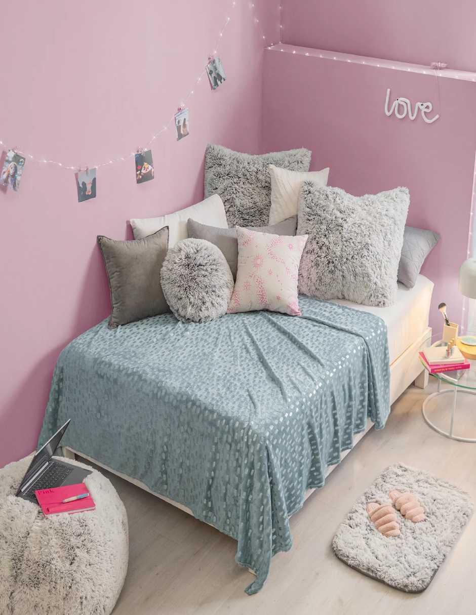 Cobertor Celeste estampado aterciopelado 4