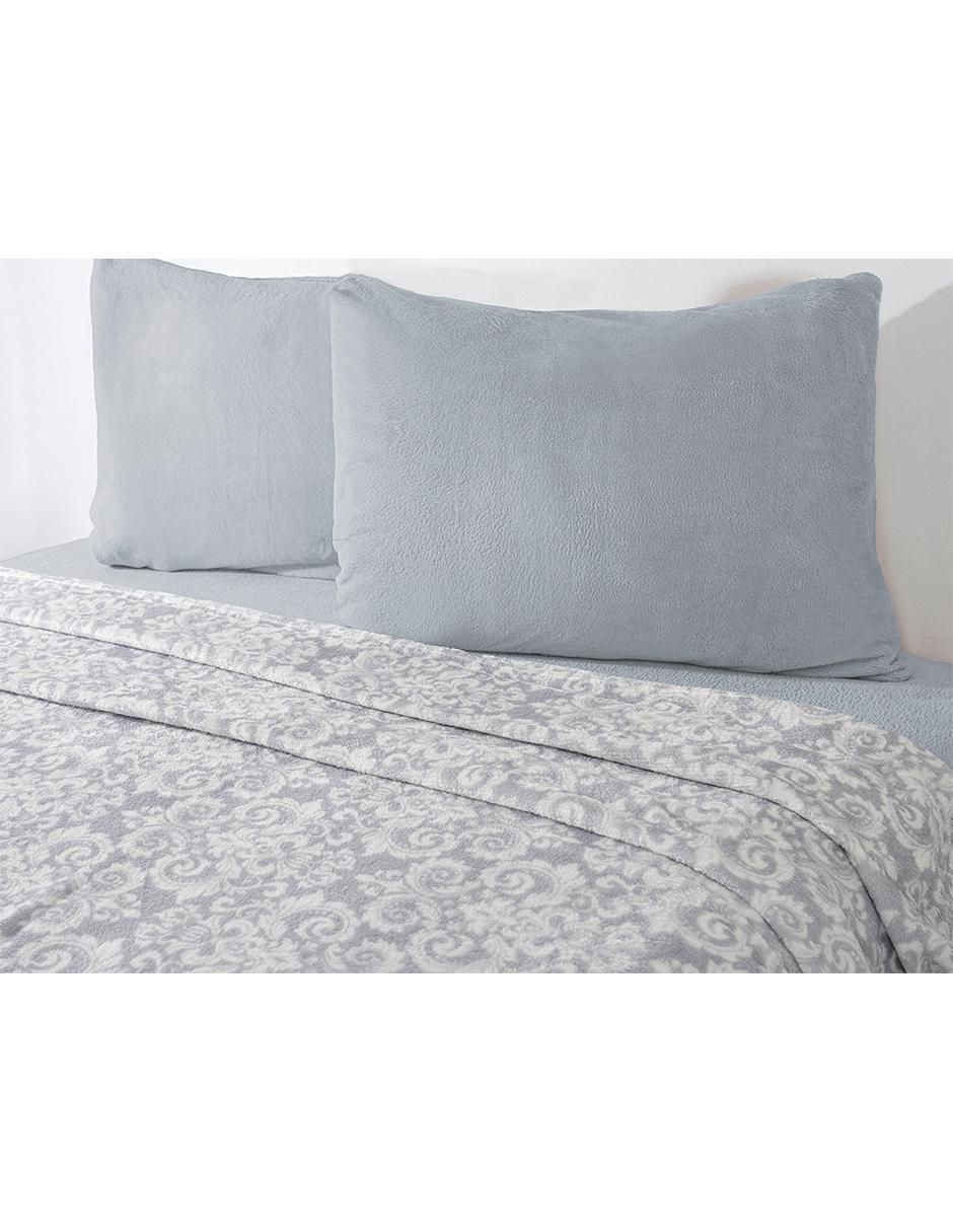 Juego de sábanas de franela flannel quebec gris
