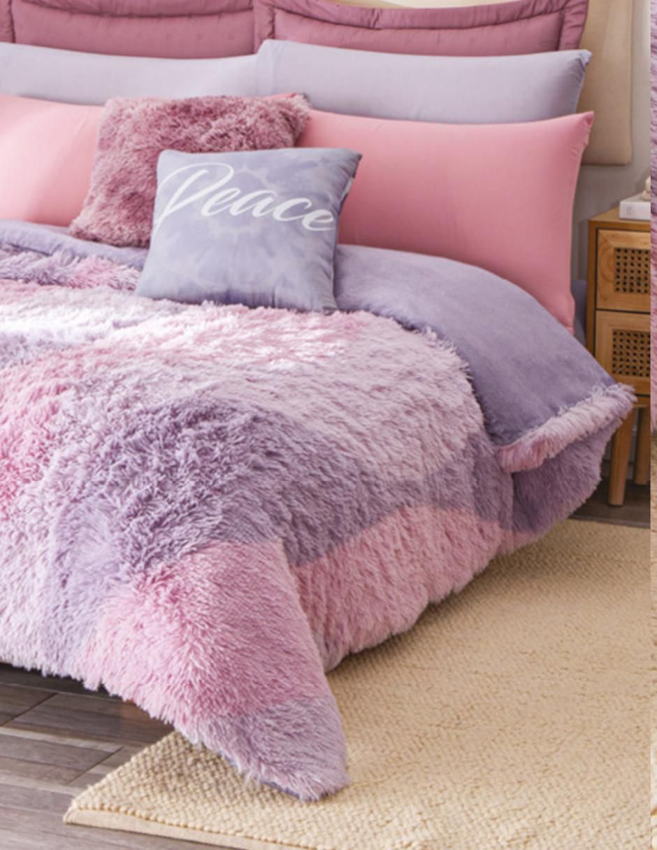 Cobertor Coquette Lilac Rosé estampado texturizado 4