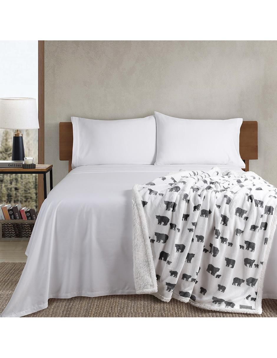 Frazada de tejido plano Bear Vill Ivory unisex