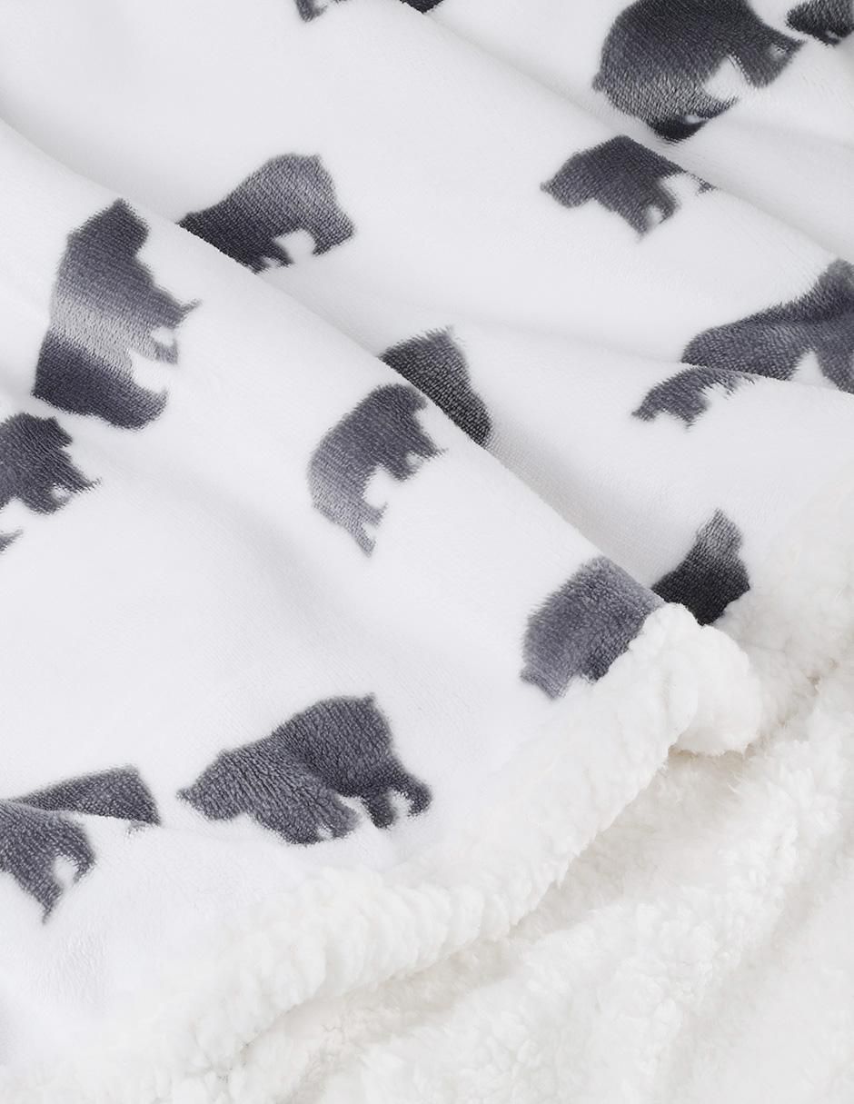 Frazada de tejido plano Bear Vill Ivory unisex 3