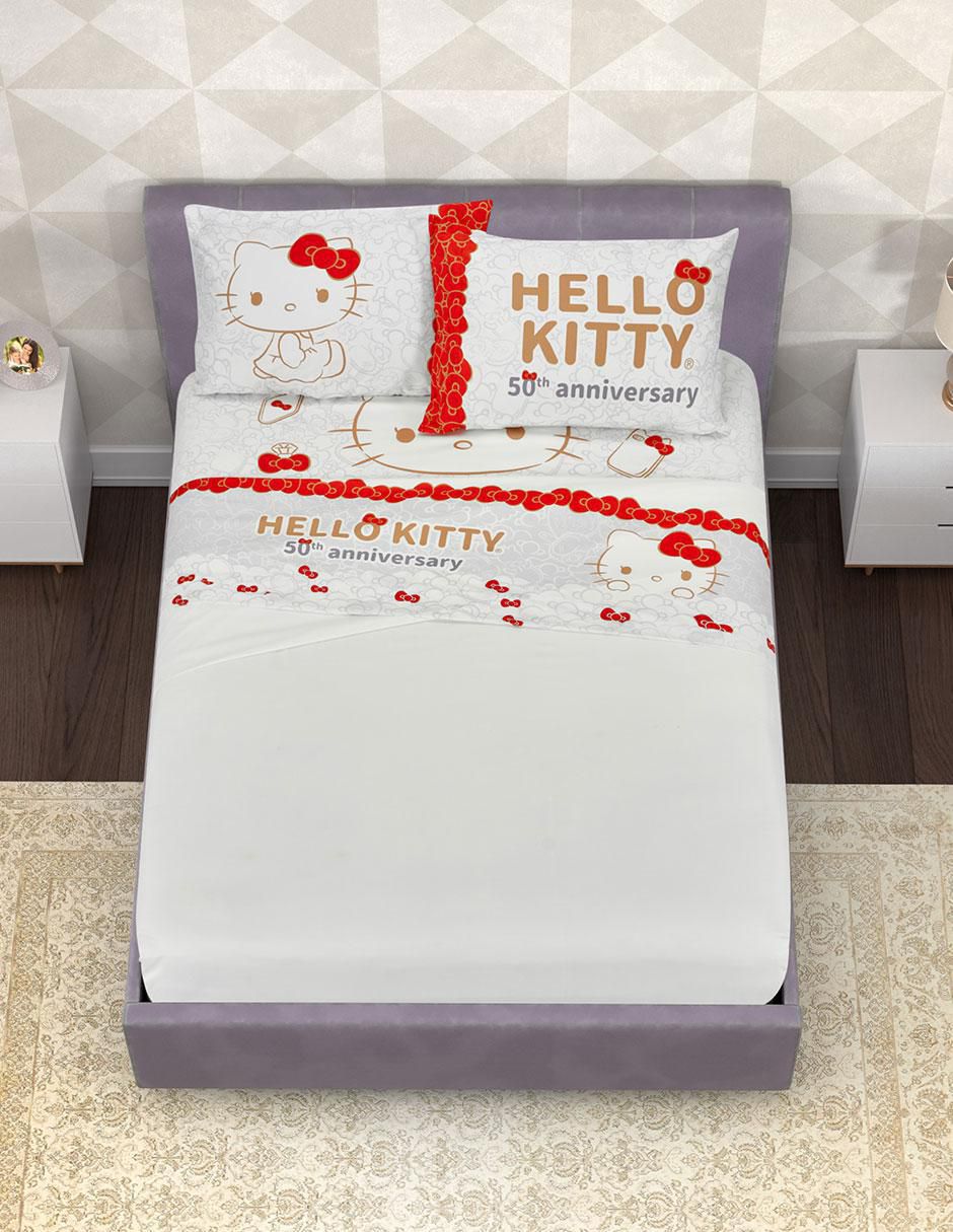 Juego de sábanas de poliéster Providencia Hello Kitty 50