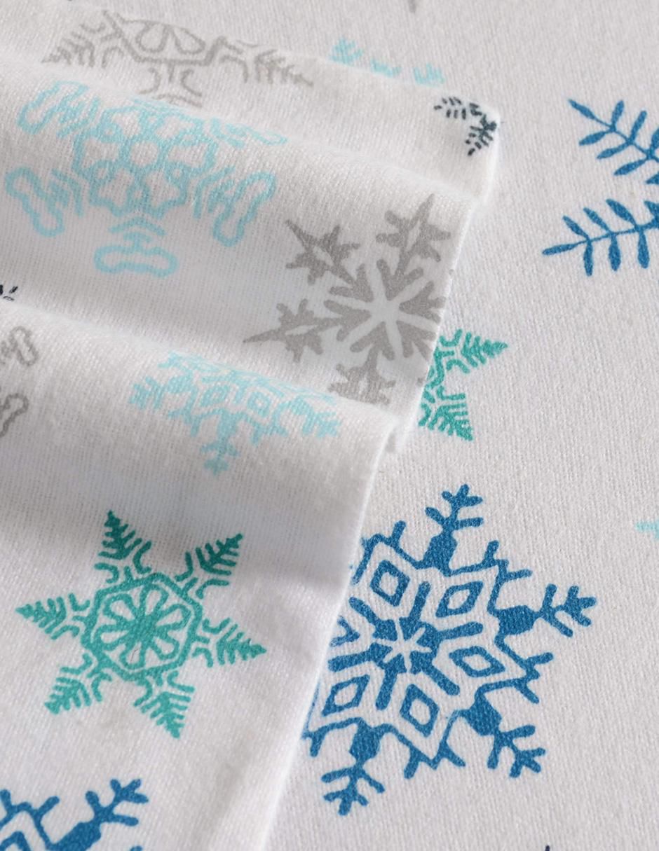 Juego de sábanas de franela 80 hilos Tossed Snowflake Dsi 2
