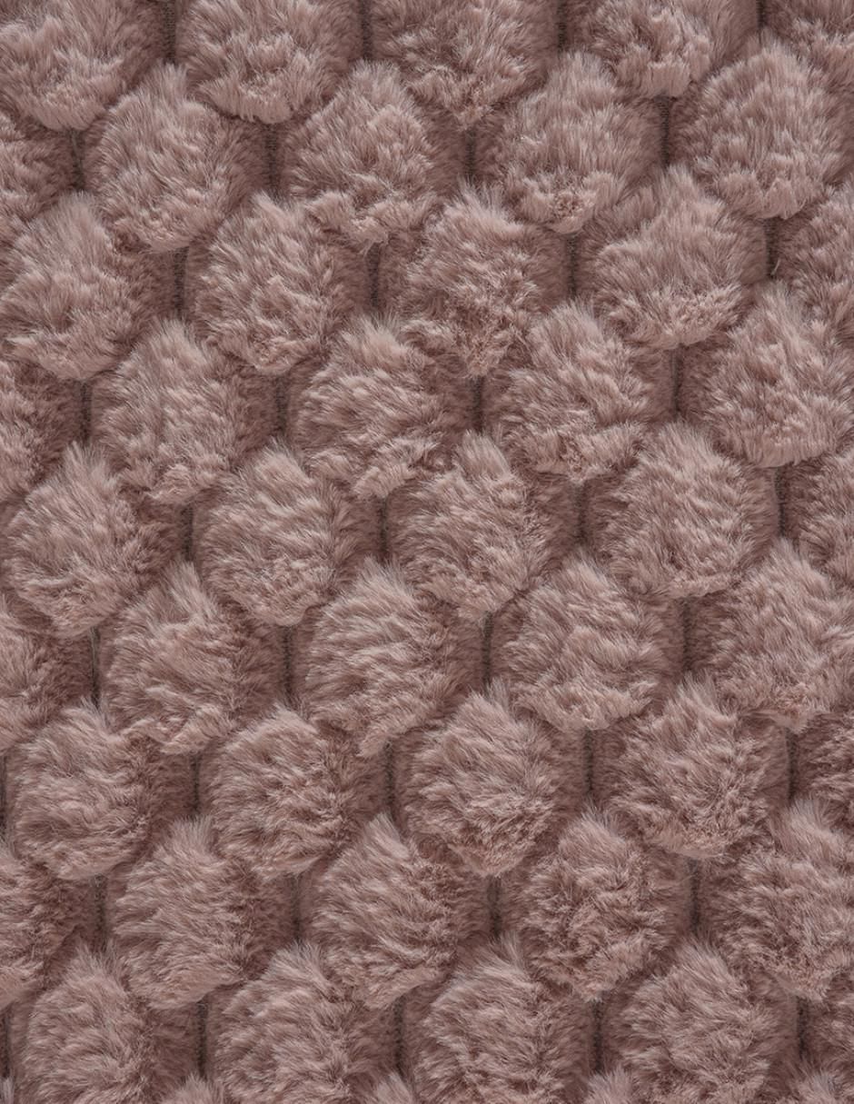 Cobertor Lux Rose Blush estampado texturizado 3