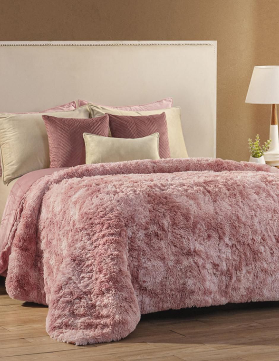 Cobertor Deluxe Flamingo estampado texturizado 3