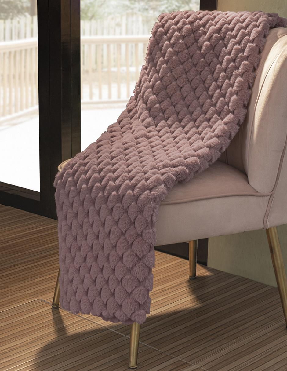 Frazada térmica de tejido microfibra Cozy Blush unisex 1