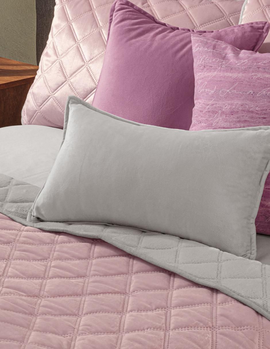 Cobertor Pink Velvet Dreams estampado texturizado