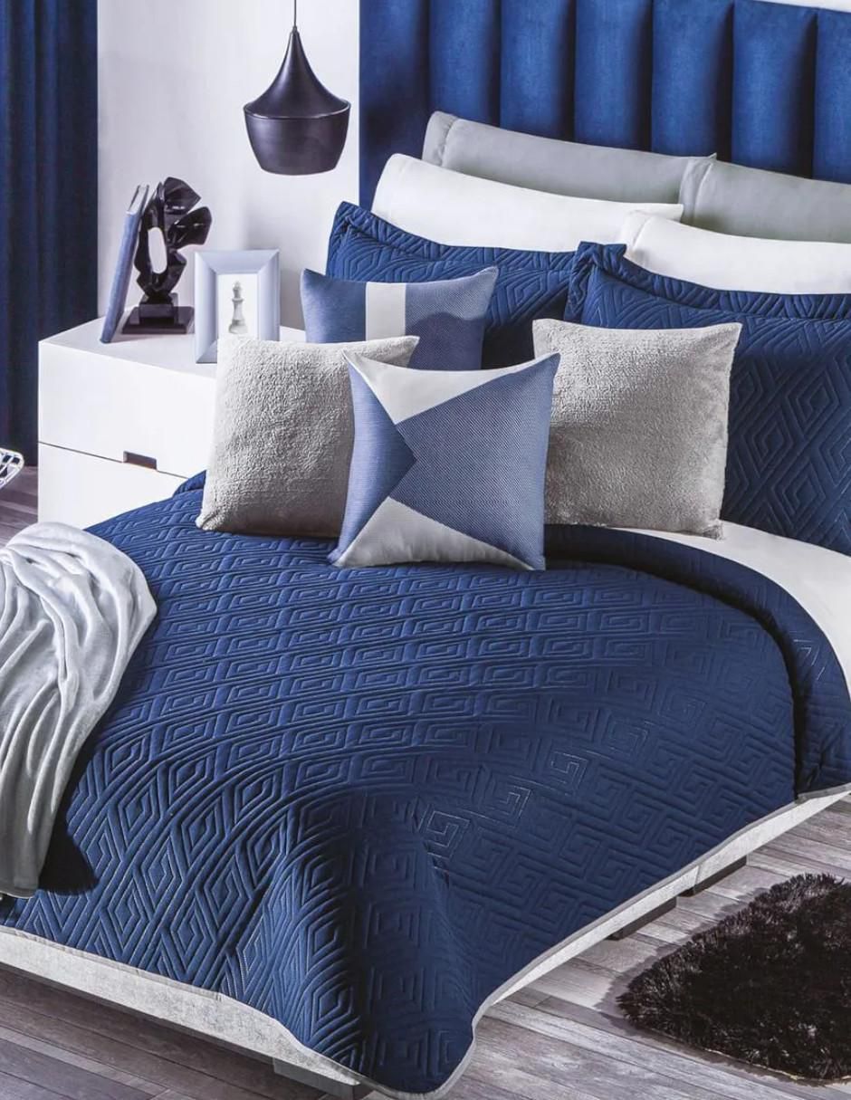 Colcha Navy Steel