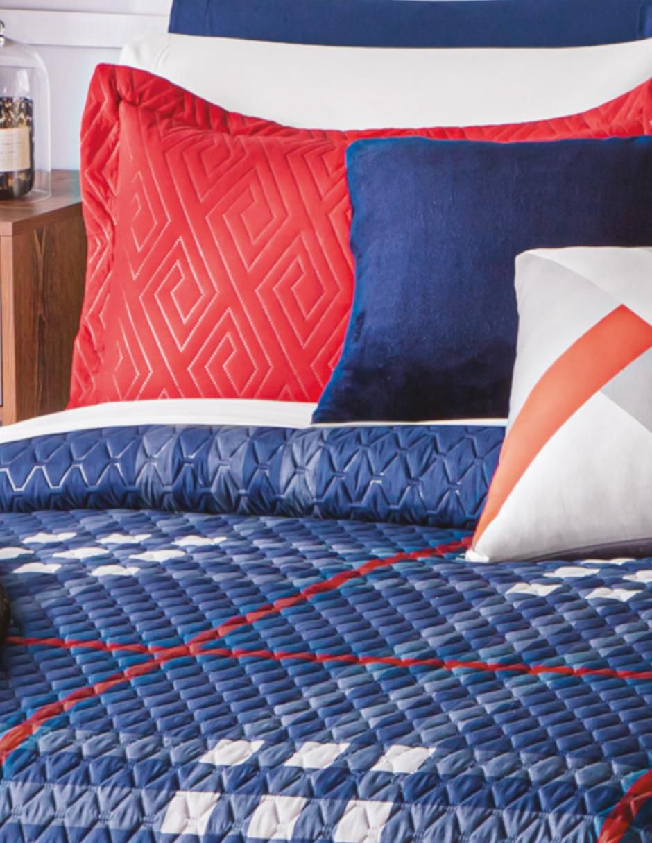Colcha Tartán Navy