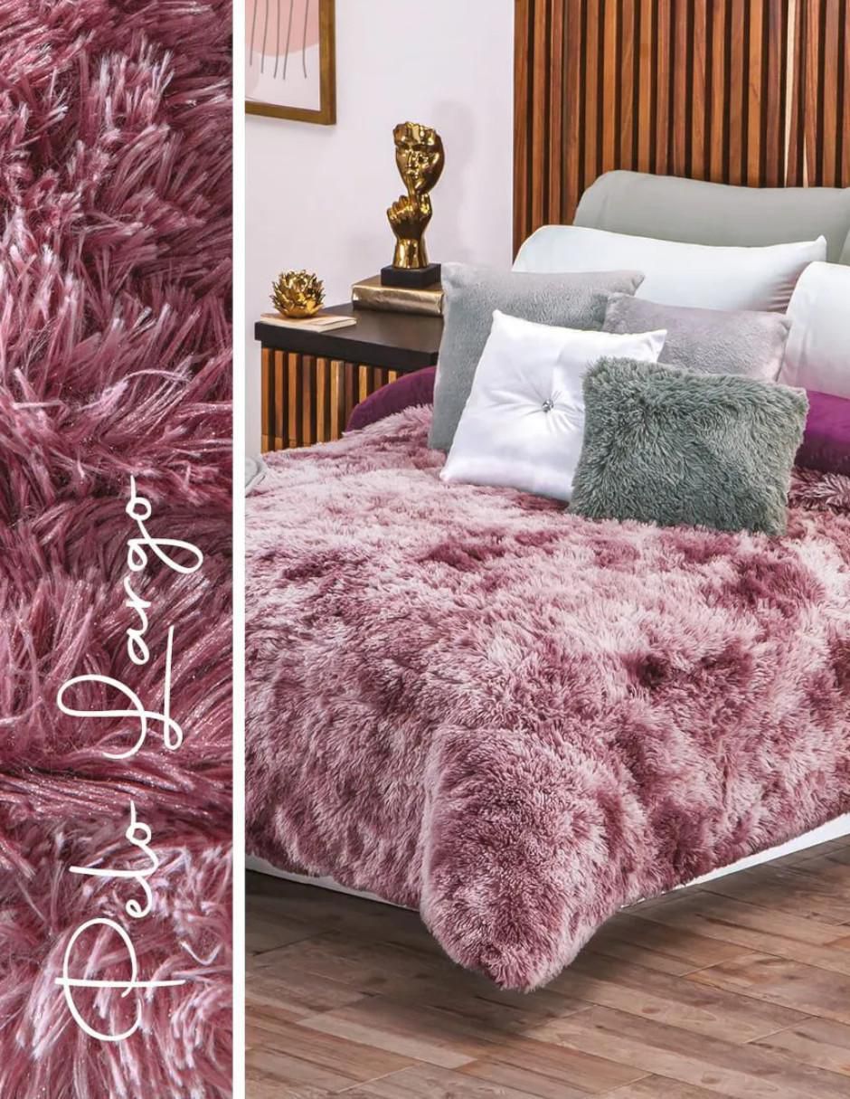 Cobertor Faux Fur estampado texturizado