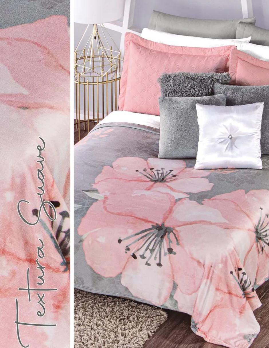 Cobertor Zion estampado floral