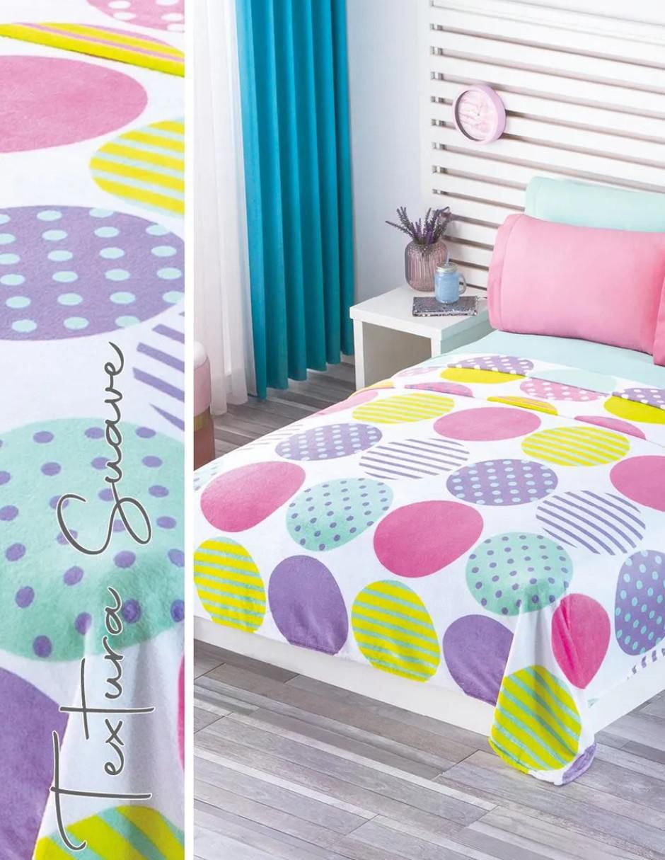 Cobertor Pop Dots estampado gráfico