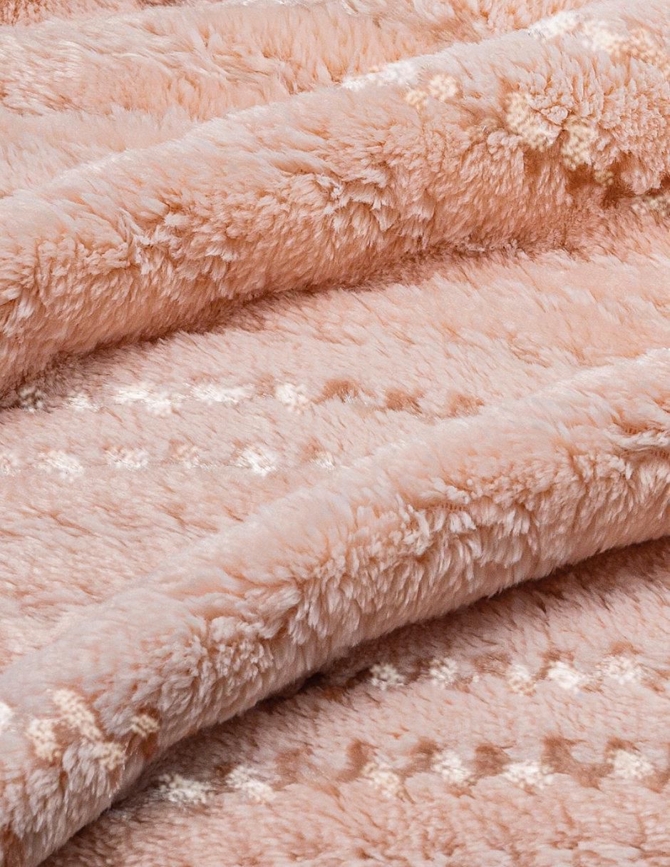 Cobertor Soft Pink estampado texturizado 2