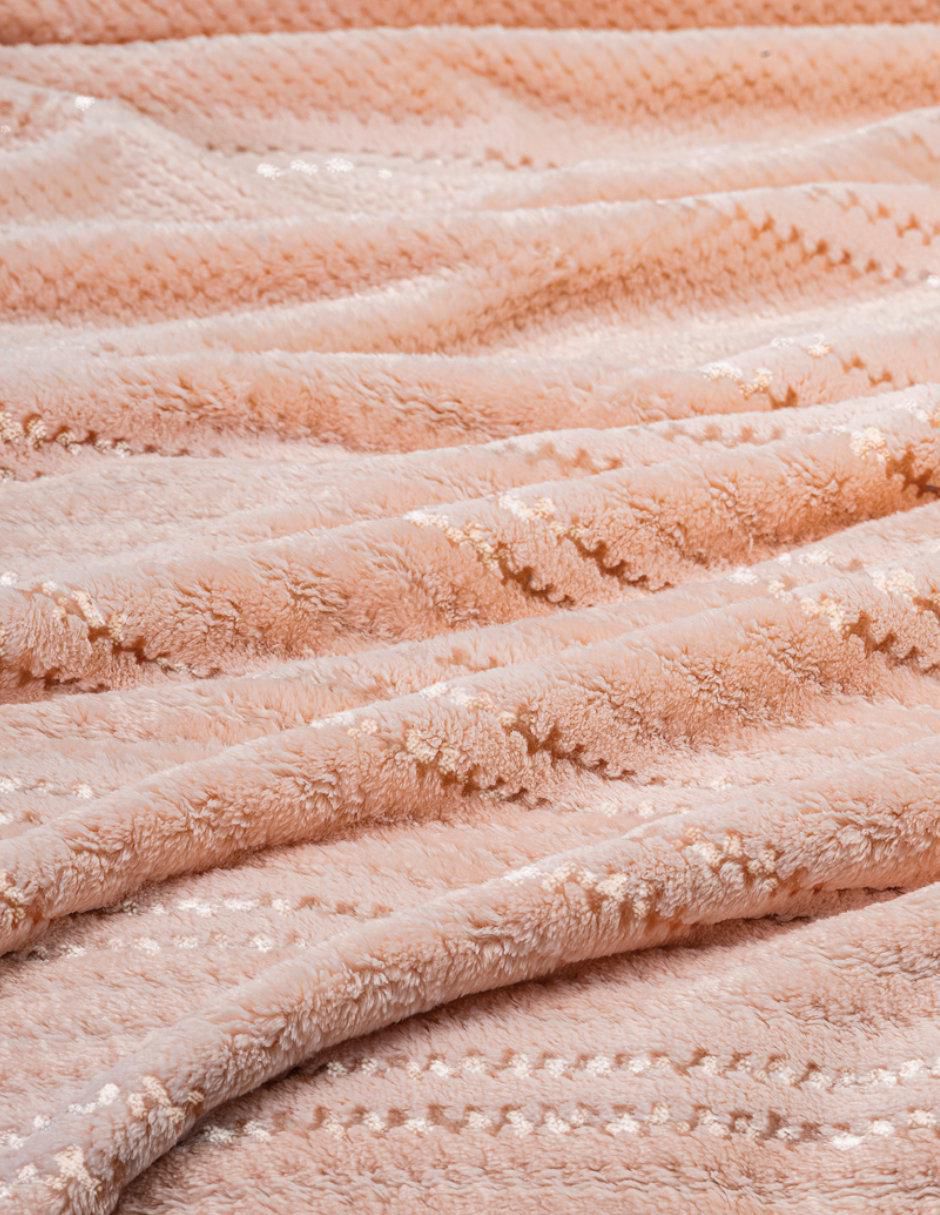 Cobertor Soft Pink estampado texturizado 3