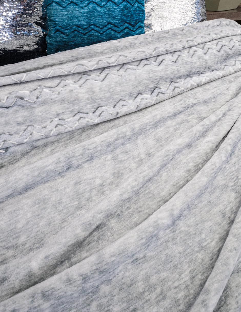 Cobertor Glaciar Ultra Fleece estampado texturizado 3