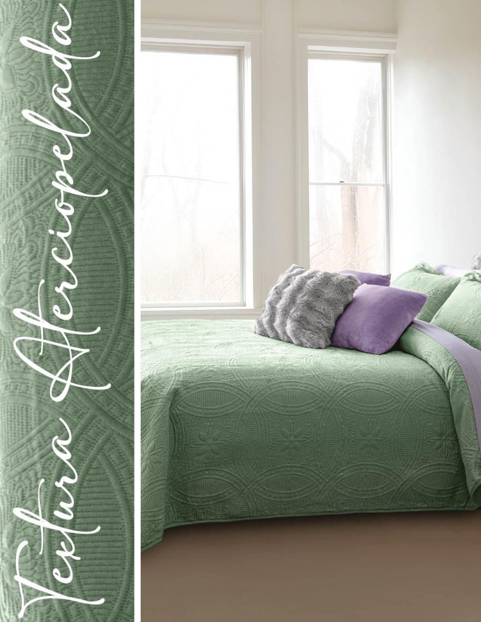 Set de colcha Velvet Pistachio