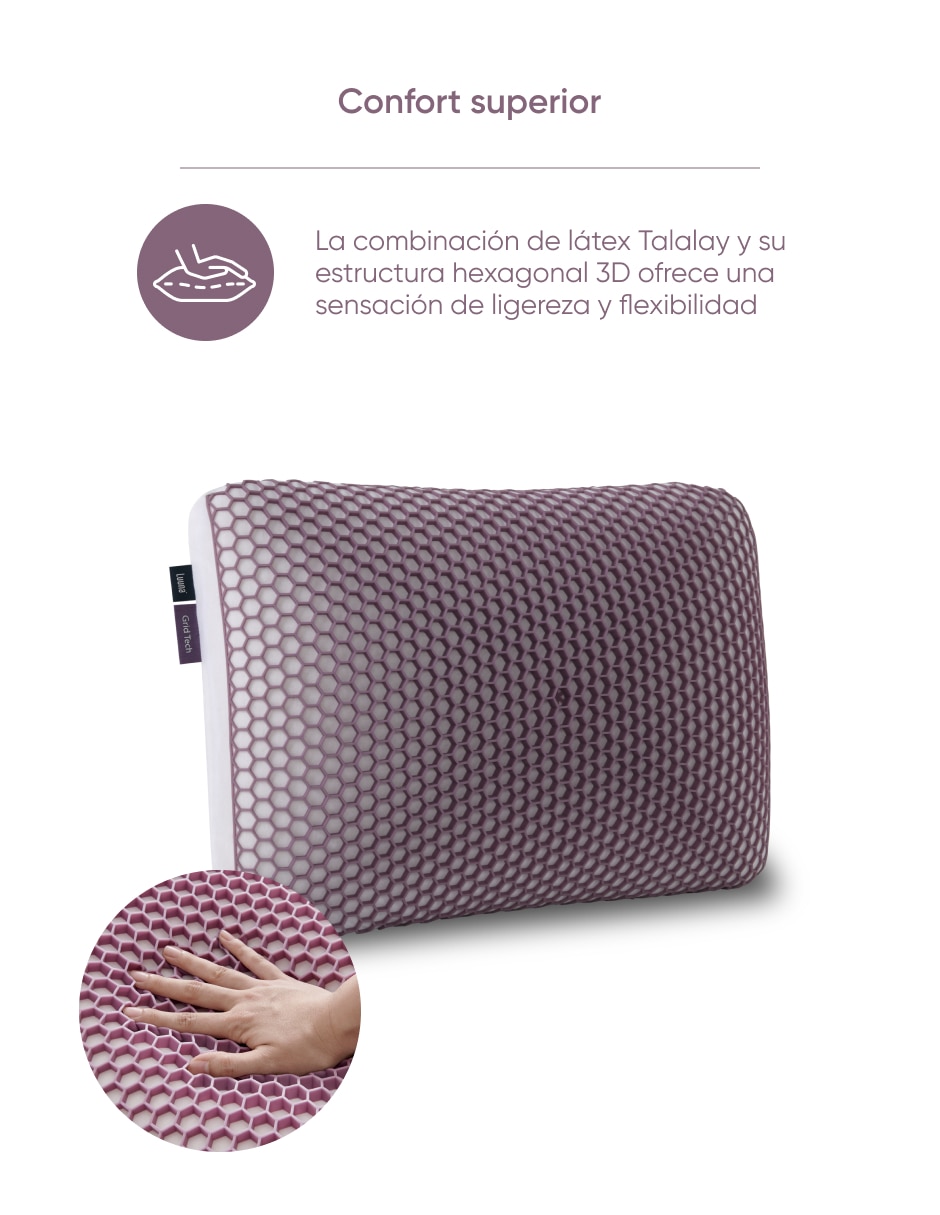 Almohada Grid Tech firmeza baja 3
