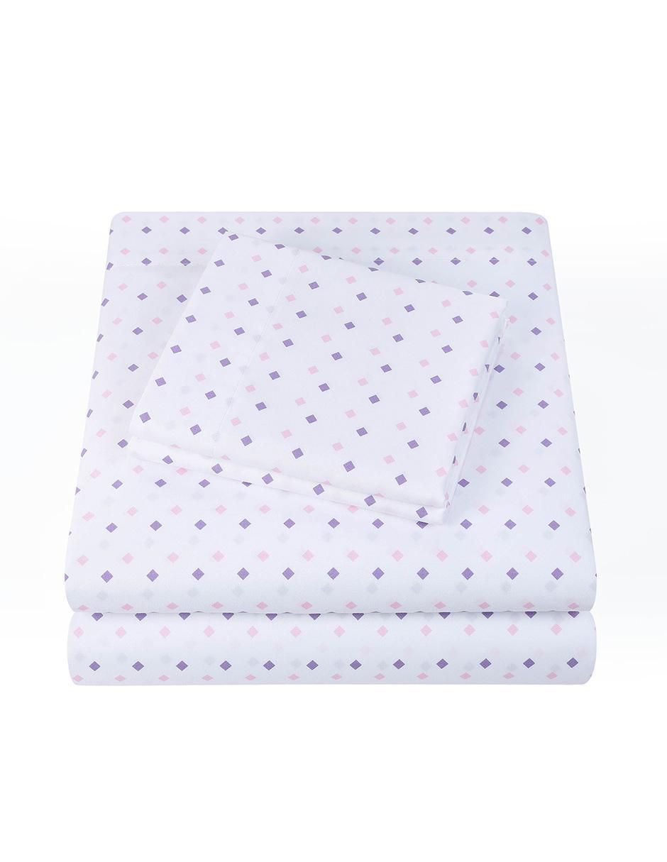 Juego de sábanas de microfibra Elliot Mauve 2