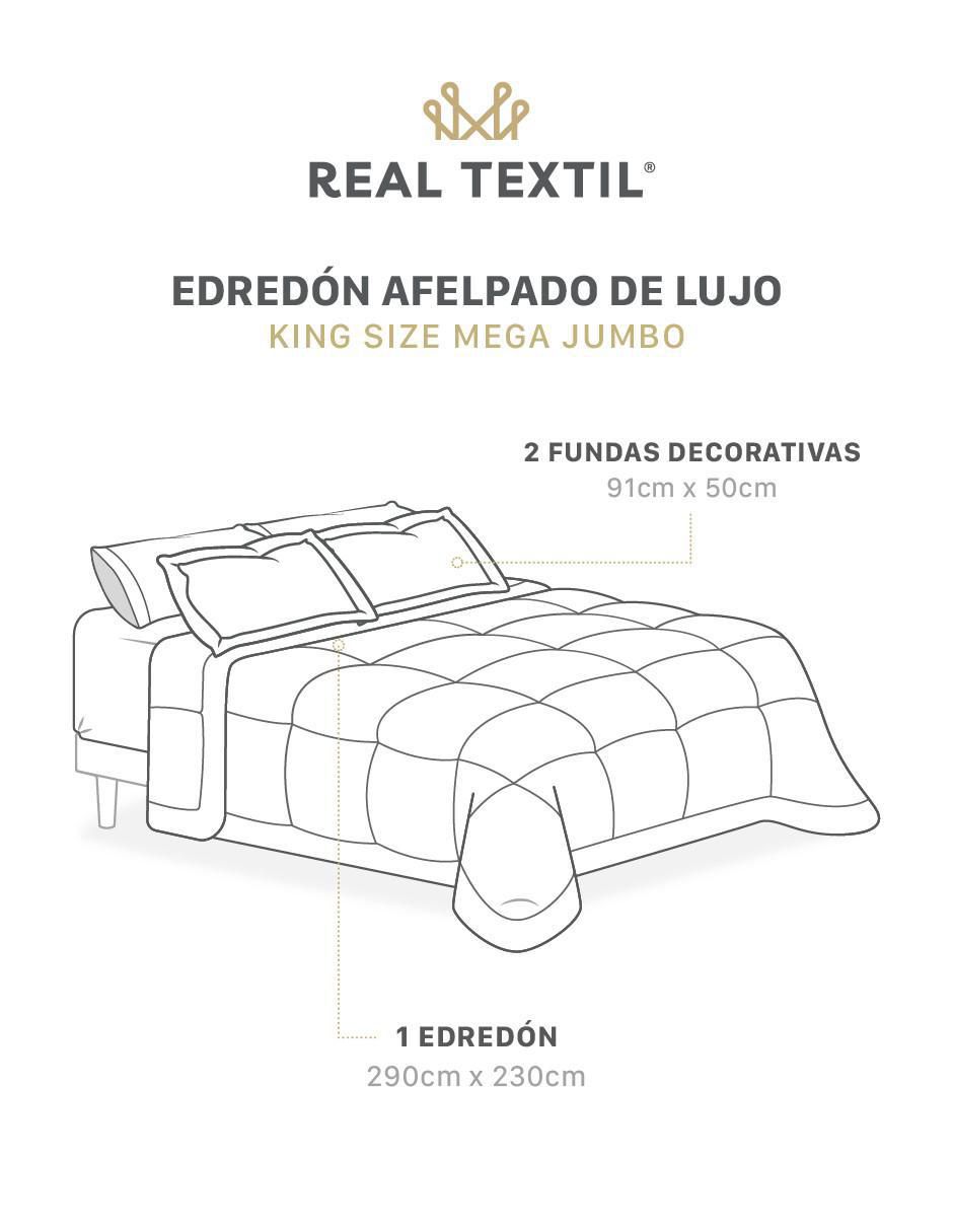 Set edredón real textil afelpado doble vista más fundas sin temática