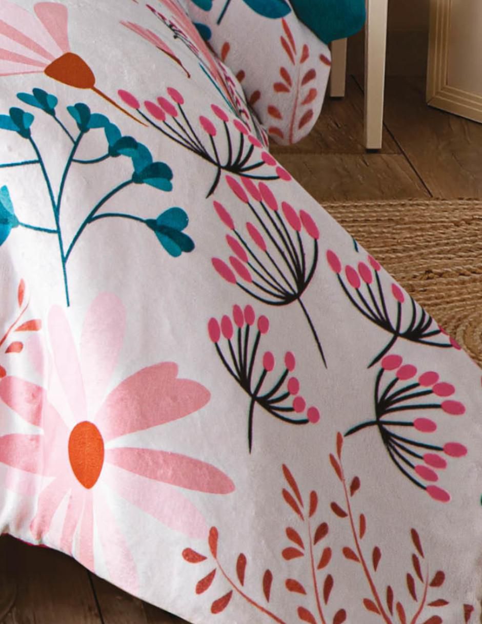 Cobertor Dandelion Punch estampado floral