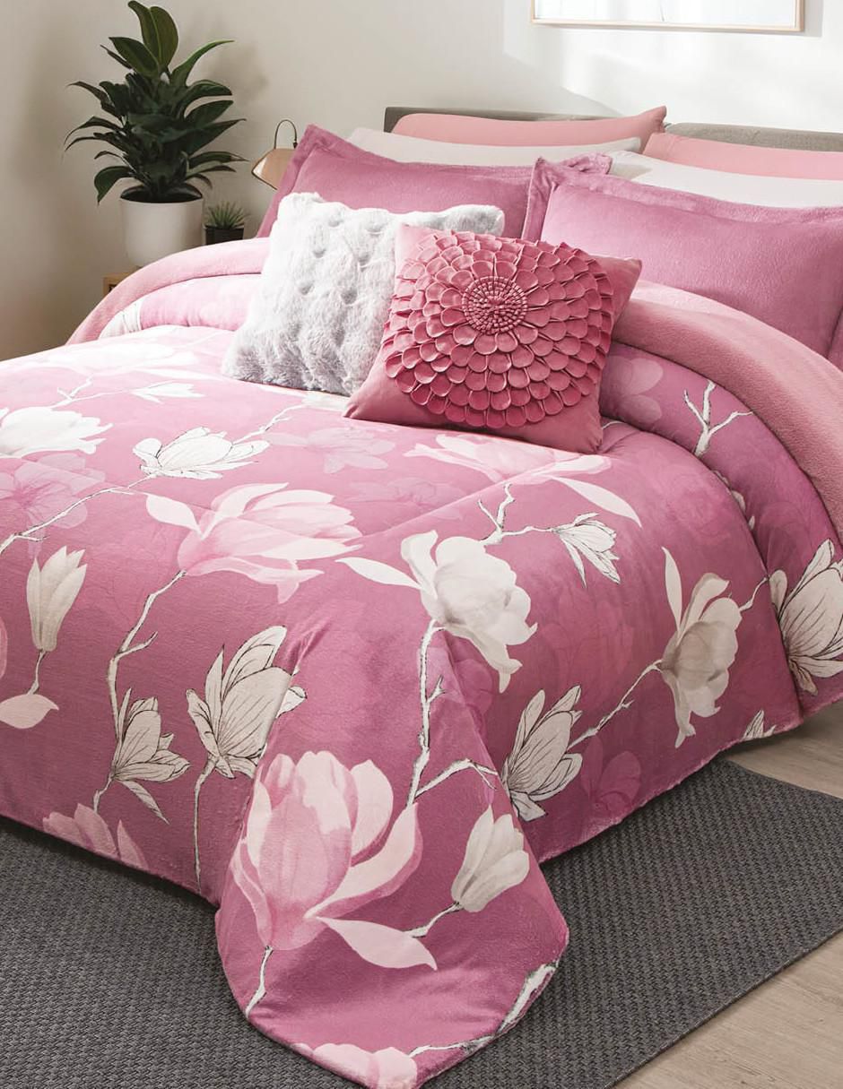 Cobertor La Fleur Blush estampado floral 1